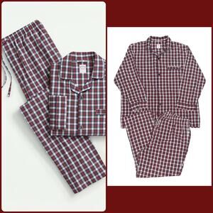 Brooks Brothers Cotton Broadcloth Tartan 2 Piece Pajama Set Multi Plaid XL